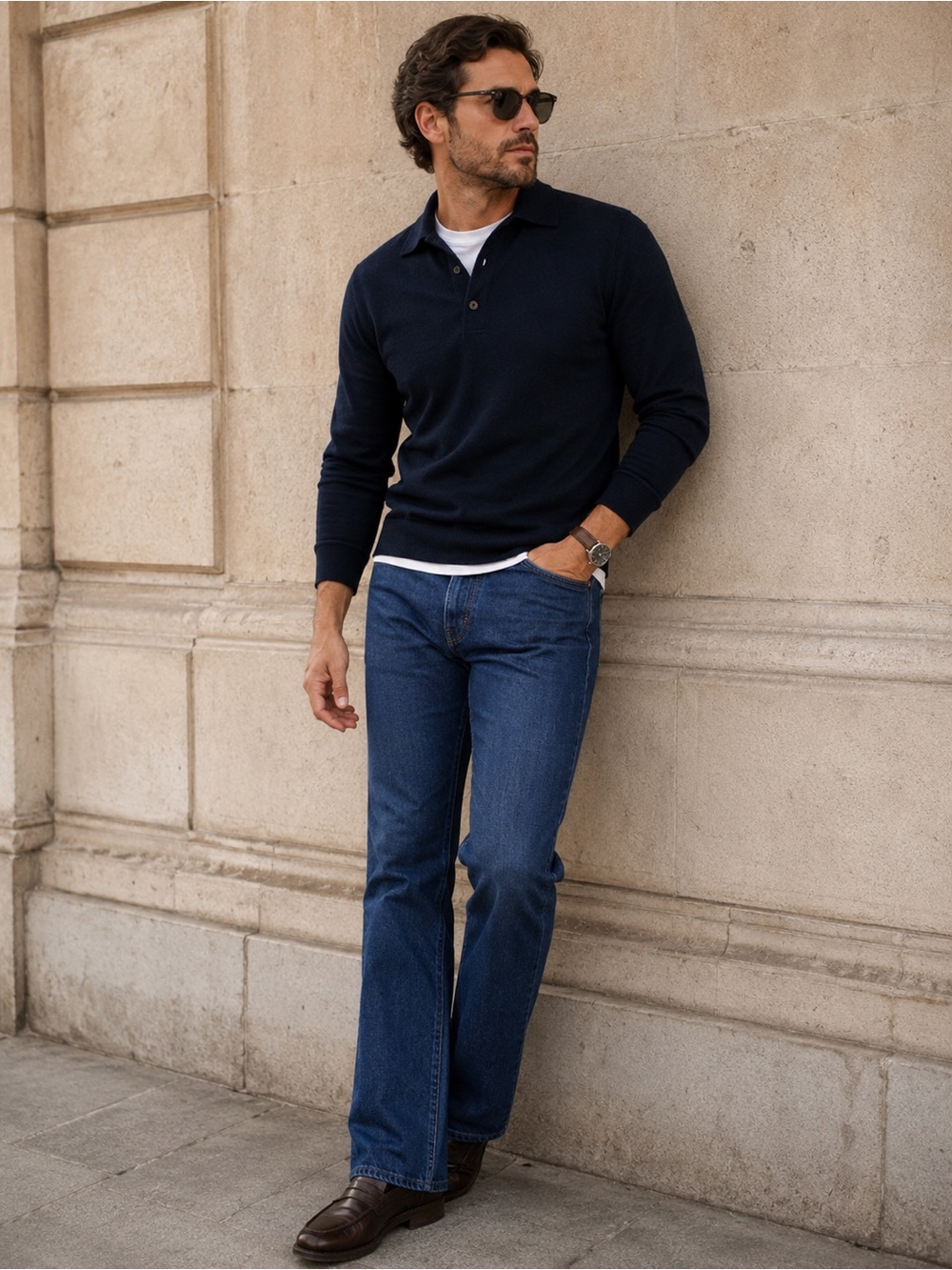 ARMANI COLLEZIONI Indigo 007 Simin T Bootcut Jean Zip Fly Classic Timeless Italy